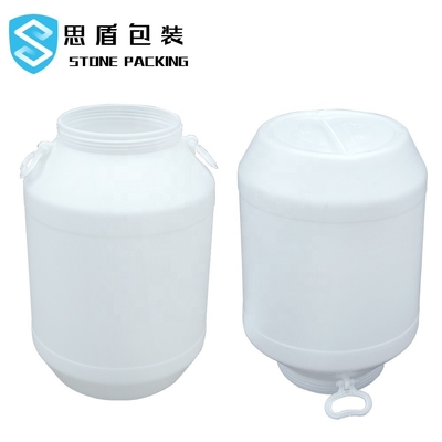 بشکه پلاستیکی 60 لیتری 100% شیمیایی سفید HDPE با روکش