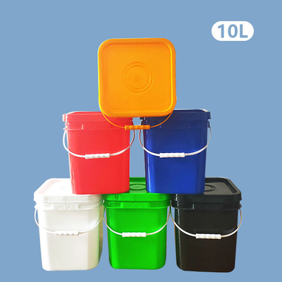 ظرف پلاستیکی HDPE مربعی 10 لیتری برای بسته بندی کالاهای خشک ذخیره سازی مایعات