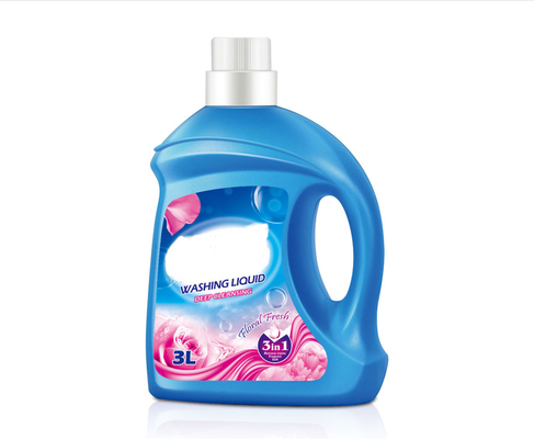 مایع پاک کننده 3 لیتری بطری پلاستیکی قابل استفاده مجدد HDPE خالی برای مایعات شوینده آب