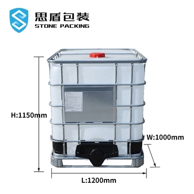 مخازن ذخیره سازی مواد شیمیایی مربعی ISO9001 IBC HDPE 1.2*1*1.5 متر