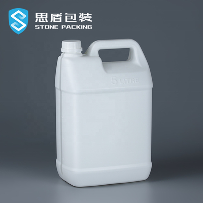 ظروف خالی 5 لیتری بطری 220 گرمی HDPE، مقاوم در برابر اسید و قلیایی