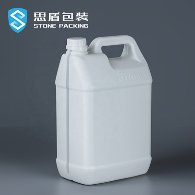 ظروف خالی 5 لیتری بطری 220 گرمی HDPE، مقاوم در برابر اسید و قلیایی