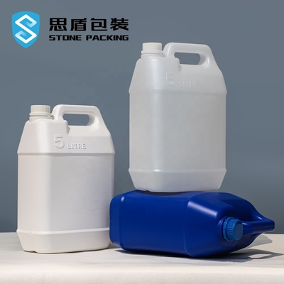 بطری پلاستیکی HDPE 5 لیتری روزانه شیمیایی 35 میلی متری 192*125*305 میلی متر