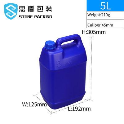 بطری پلاستیکی کالیبر 45 میلی متر HDPE 5 لیتر
