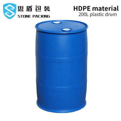 روکش پیچ درام پلاستیکی HDPE 55 گالن آبی روغنی مهر و موم شده