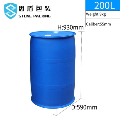روکش پیچ درام پلاستیکی HDPE 55 گالن آبی روغنی مهر و موم شده