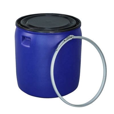 ظروف مواد شیمیایی پلاستیکی 970 میلی متری بشکه های پلاستیکی آبی HDPE 150 کیلوگرم در لیتر