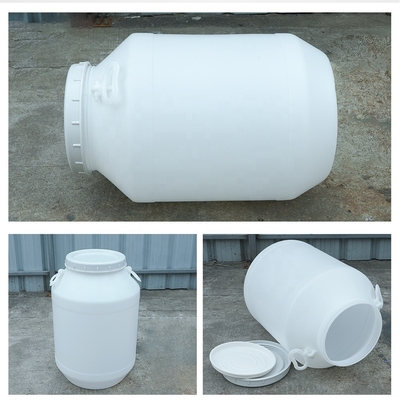 بشکه پلاستیکی 60 لیتری 100% شیمیایی سفید HDPE با روکش