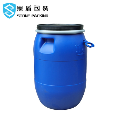 گرد پلاستیکی HDPE 100% 120l آبی بشکه شیمیایی رویه باز