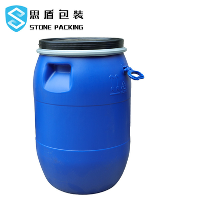 گرد پلاستیکی HDPE 100% 120l آبی بشکه شیمیایی رویه باز