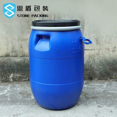 گرد پلاستیکی HDPE 100% 120l آبی بشکه شیمیایی رویه باز