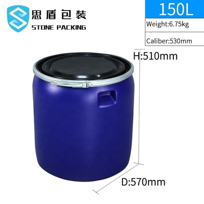مواد غذایی شیمیایی دور 150 لیتری HDPE درام پلاستیکی OEM OEM