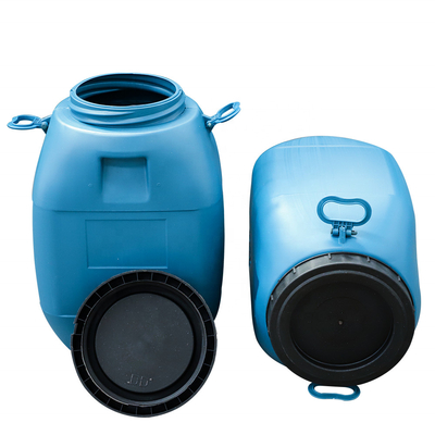 درام ظرف پلاستیکی HDPE 100% 60L آبی HDPE با درب