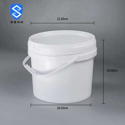 سطل رنگ سفید 5 گالن 20 لیتری CMYK با درب لاکی ساده