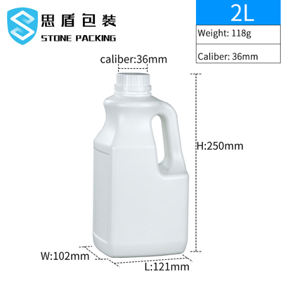 درام های پیچی 36 میلی متری اسید اچ 36 میلی متری HDPE پلاستیک جری قوطی 2 لیتری 5 لیتری