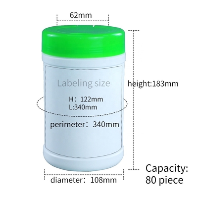ظروف دستمال مرطوب شیمیایی SIDUN HDPE پلاستیکی ISO9001