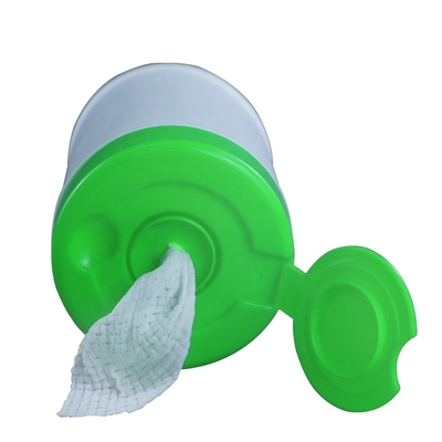 دستمال مرطوب الکل پنبه HDPE پلاستیک جری می تواند سطل پلاستیکی با درپوش OEM ODM