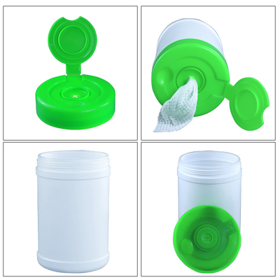 درپوش پیچی شفاف HDPE Wet Wipes ظرف پلاستیکی 900 گرم