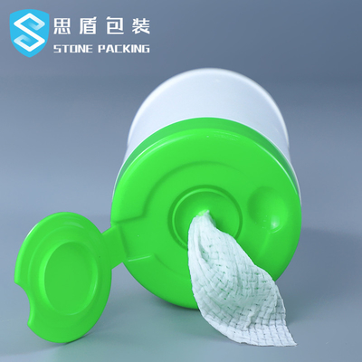درپوش پیچی شفاف HDPE Wet Wipes ظرف پلاستیکی 900 گرم