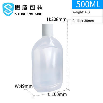 بطری شامپو مات شفاف 500 میلی لیتری با درپوش پیچی 45 گرمی