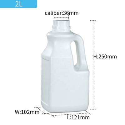 بطری پلاستیکی OEM ODM 2L HDPE برای محصولات شیمیایی 121*102*150mm