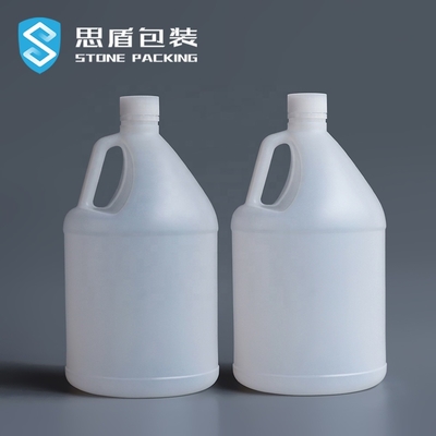 ظروف شیمیایی شفاف 3.8 لیتری HDPE گرد 1 گالن با دسته